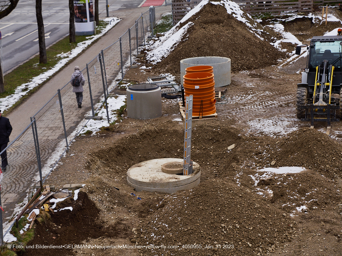 31.01.2023 - Baustelle Haus für Kinder in Neuperlach